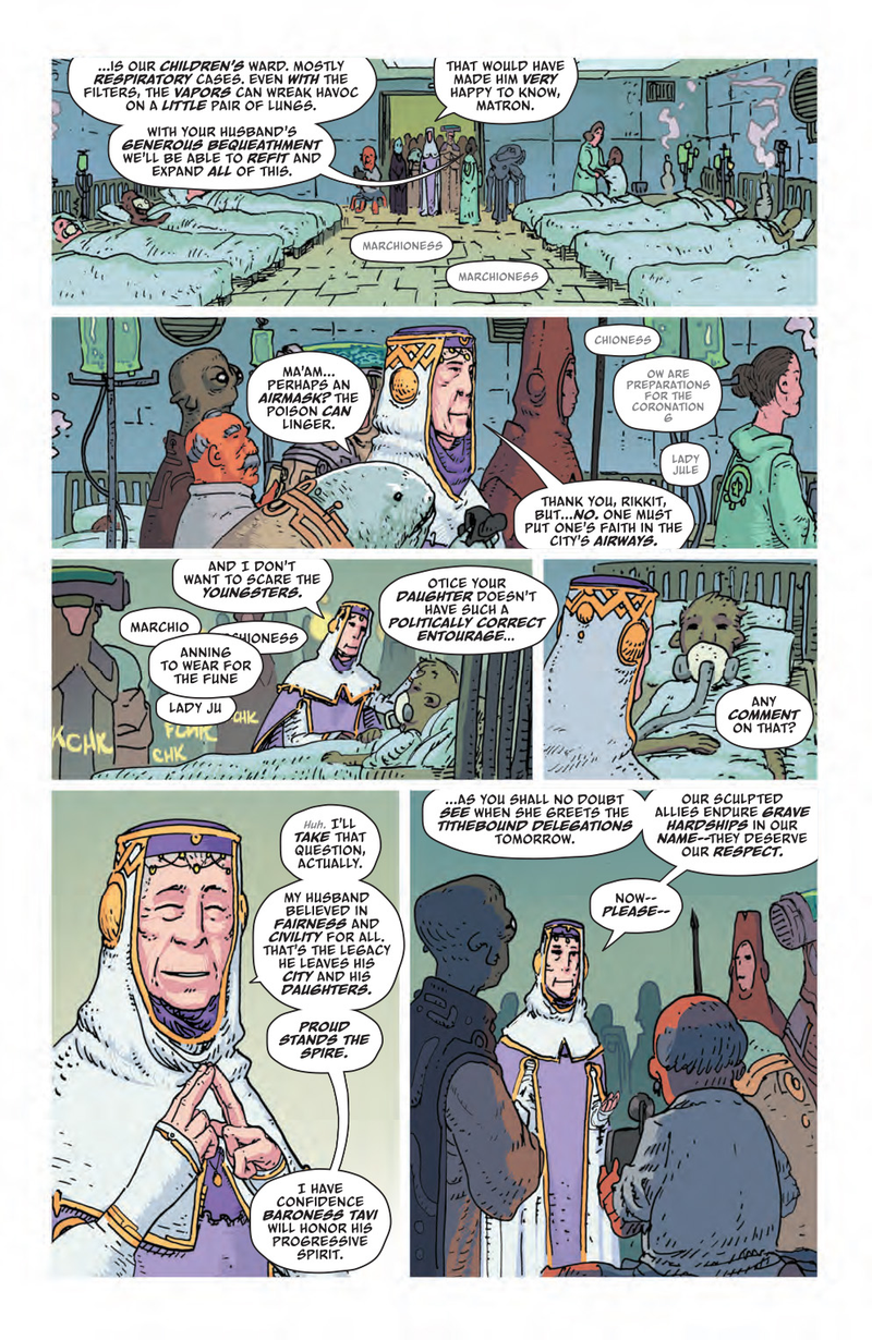 Illustration for article titled Exclusive Boom! preview: The Spire #2 delivers a striking fantasy murder mystery